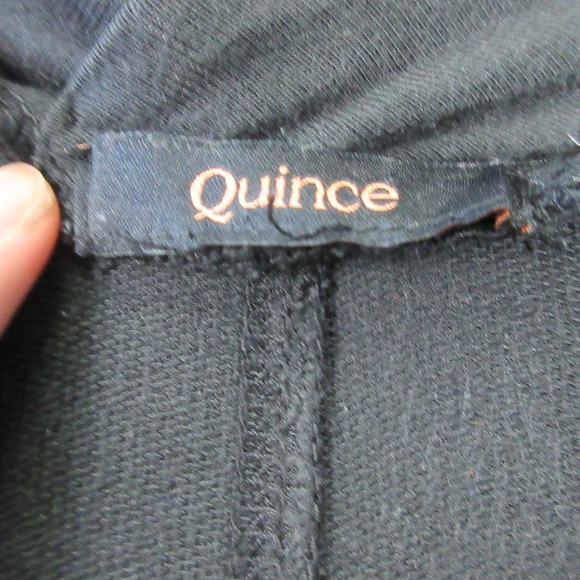 Quince French Terry Modal Maternity Nursing Lounge Dress Black L Comfort 512 - Picture 3 of 11